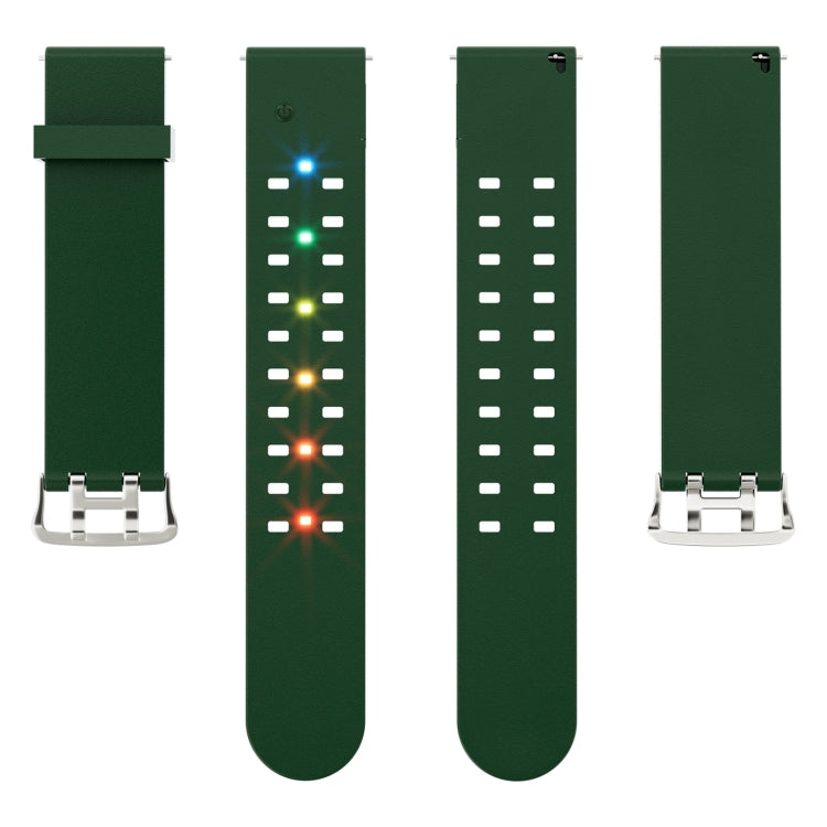 Skorter | For Apple Watch SE 2023 44mm Bright Colorful Light Silicone Strap (Green)