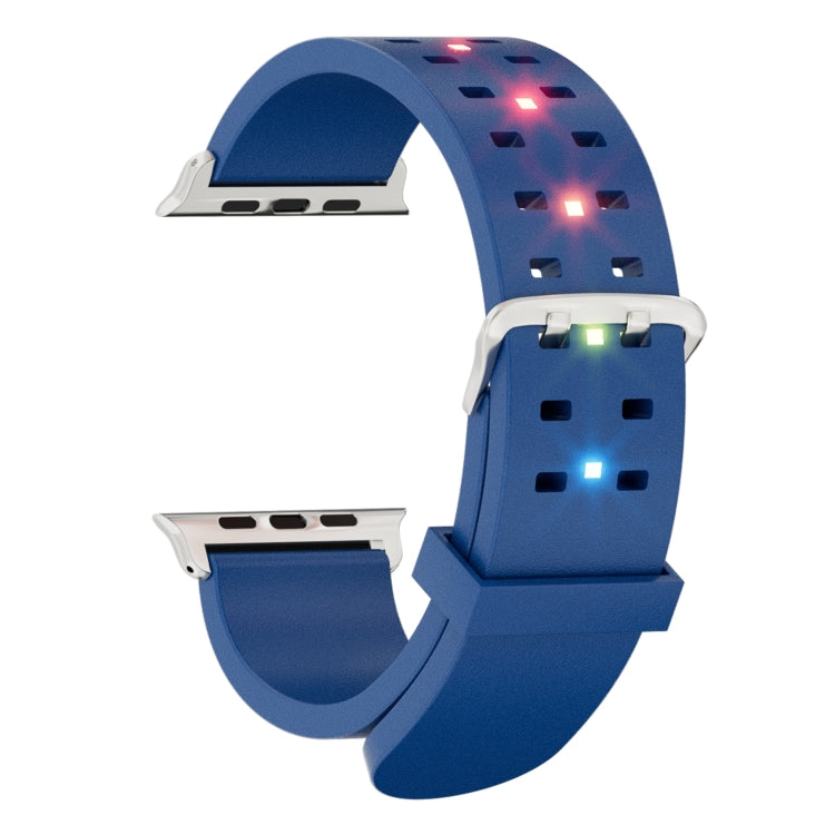 Skorter | For Apple Watch SE 2023 44mm Bright Colorful Light Silicone Watch Band (Blue)
