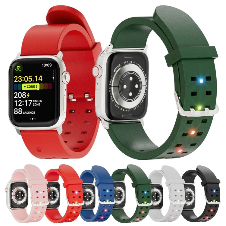Skorter | For Apple Watch SE 2023 44mm Bright Colorful Light Silicone Watch Strap (Red)