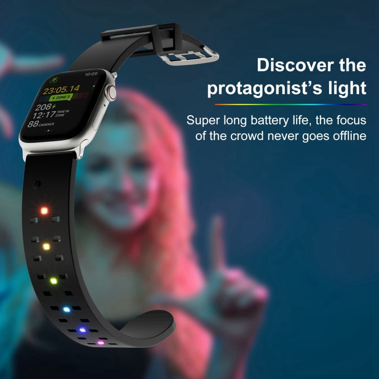 Skorter | For Apple Watch SE 2023 44mm Bright Colorful Light Silicone Strap (Green)