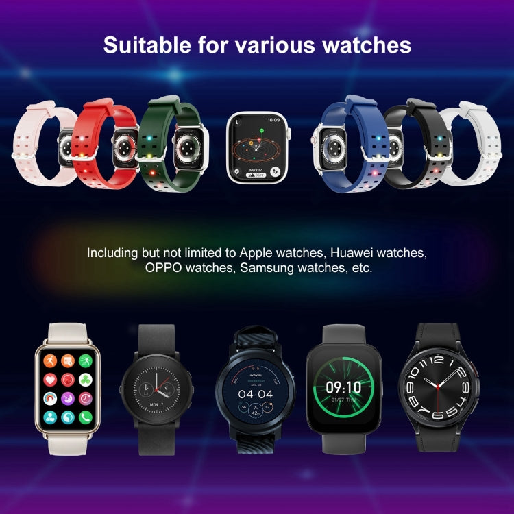 Skorter | For Apple Watch SE 2023 44mm Bright Colorful Light Silicone Watch Strap (Red)