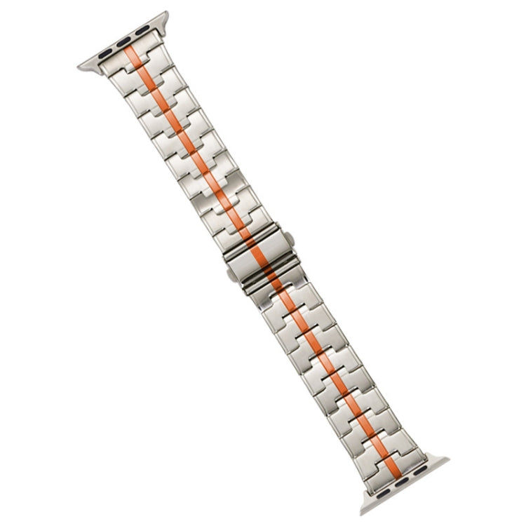 Skorter | For Apple Watch SE 2023 40mm Stainless Steel Band (Starlight Orange)