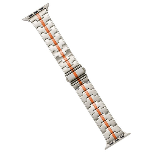 Skorter | For Apple Watch SE 2023 40mm Stainless Steel Band (Starlight Orange)