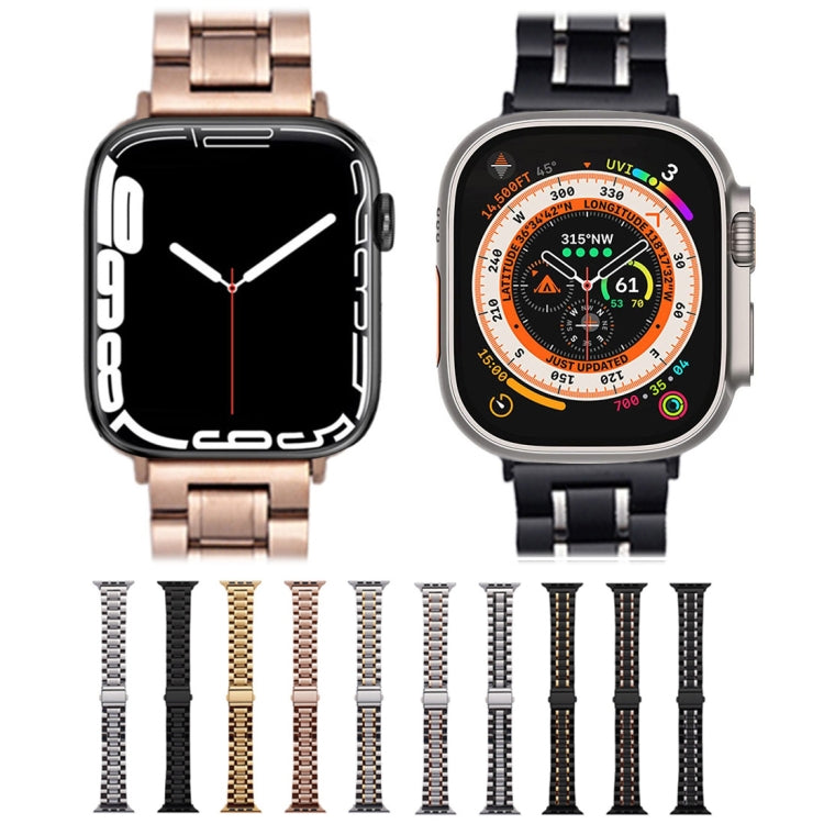 Skorter | For Apple Watch SE 2023 44mm Five-Pearl Stainless Steel Band (Silver)