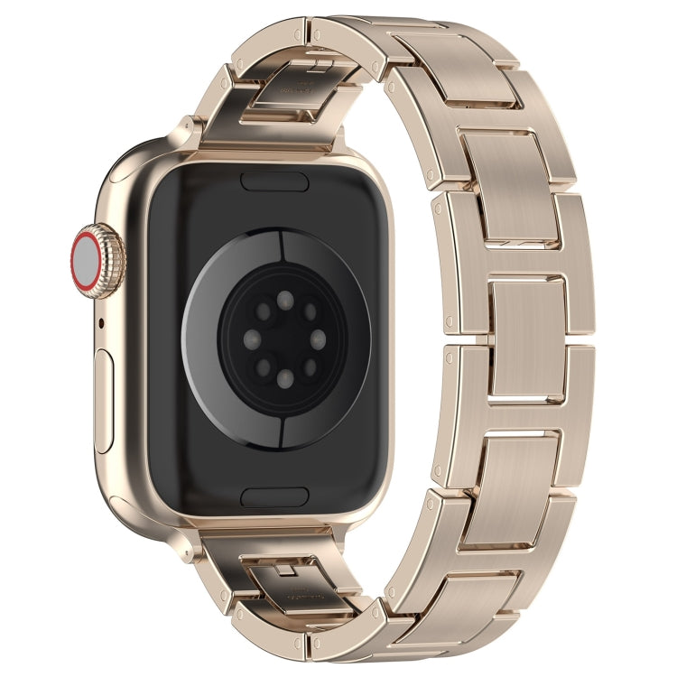 Skorter | For Apple Watch SE 2023 44mm H Slim Stainless Steel Band (Starlight)