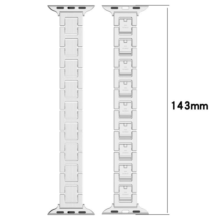 Skorter | For Apple Watch SE 2023 44mm H Slim Stainless Steel Band (Starlight)