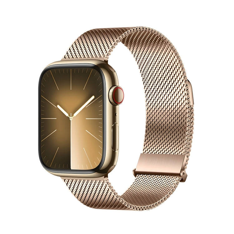 Skorter | For Apple Watch SE 2023 44mm DUX DUCIS Milanese Pro Series stainless steel watch band (Gold)