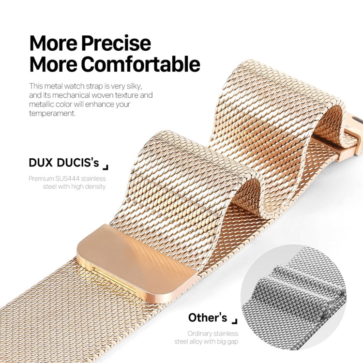 Skorter | For Apple Watch SE 2023 44mm DUX DUCIS Milanese Pro Series stainless steel watch band (Gold)