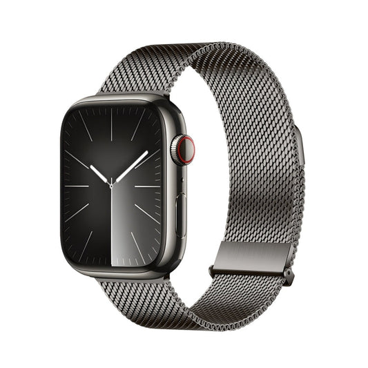 Skorter | For Apple Watch SE 2023 44mm DUX DUCIS Milanese Pro Series Stainless Steel Bracelet (Graphite)