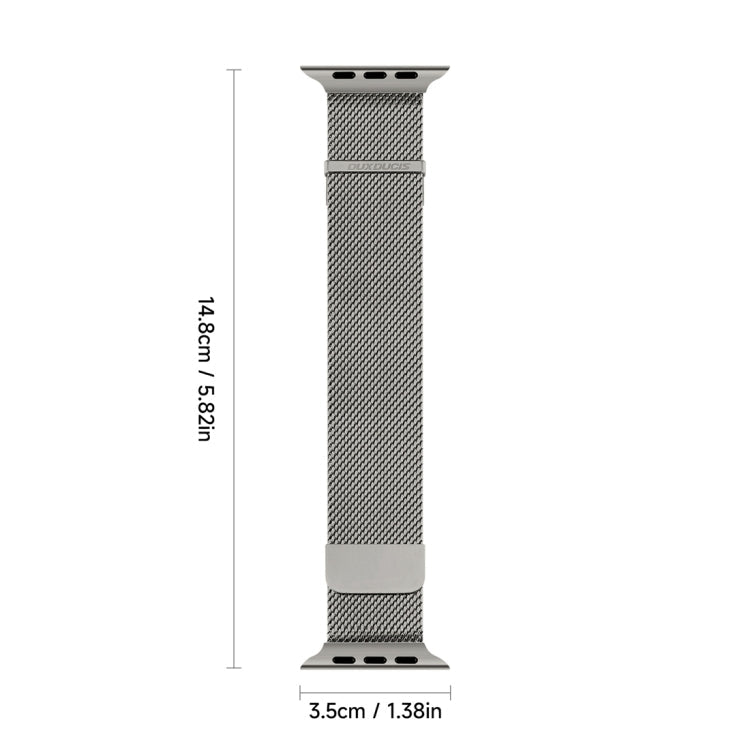 Skorter | For Apple Watch SE 2023 44mm DUX DUCIS Milanese Pro Series Stainless Steel Bracelet (Graphite)