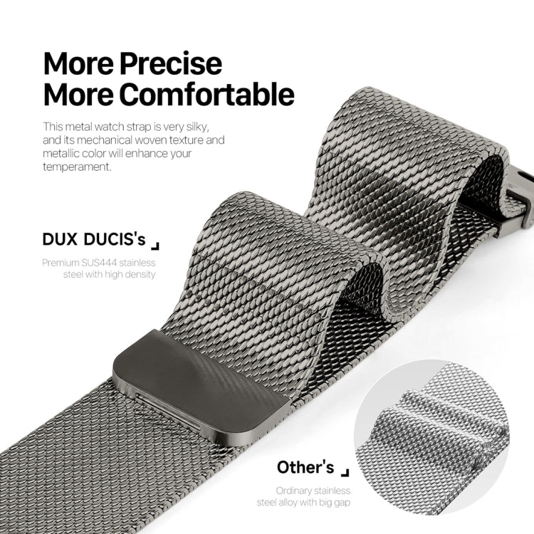 Skorter | For Apple Watch SE 2023 44mm DUX DUCIS Milanese Pro Series Stainless Steel Bracelet (Graphite)