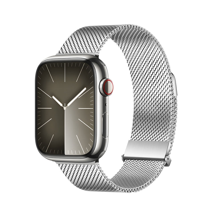 Skorter | For Apple Watch SE 2023 44mm DUX DUCIS Milanese Pro Series Stainless Steel Band (Silver)