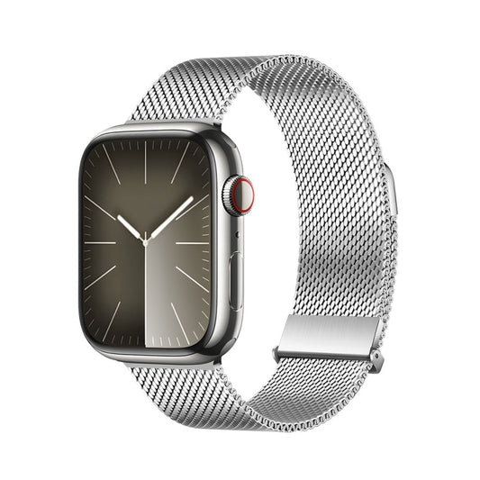 Skorter | For Apple Watch SE 2023 44mm DUX DUCIS Milanese Pro Series Stainless Steel Band (Silver)
