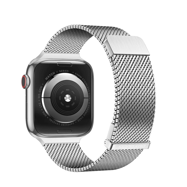 Skorter | For Apple Watch SE 2023 44mm DUX DUCIS Milanese Pro Series Stainless Steel Band (Silver)