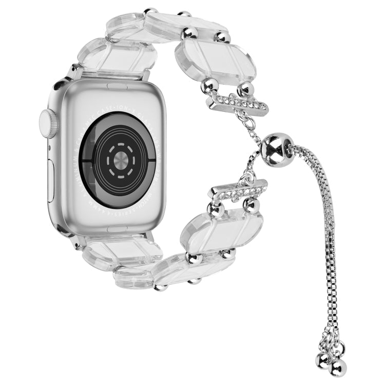 Skorter | For Apple Watch SE 2023 44 mm Resin Telescope Chain Bracelet (Transparent)
