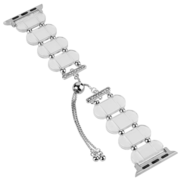 Skorter | For Apple Watch SE 2023 44 mm Resin Telescope Chain Bracelet (Transparent)