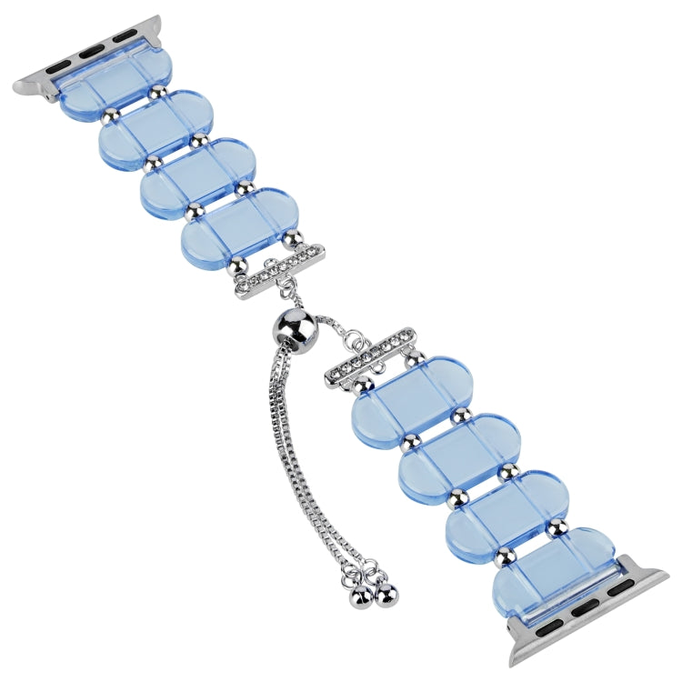 Skorter | For Apple Watch SE 2023 40mm Resin Retractable Chain Watch Band (Blue)