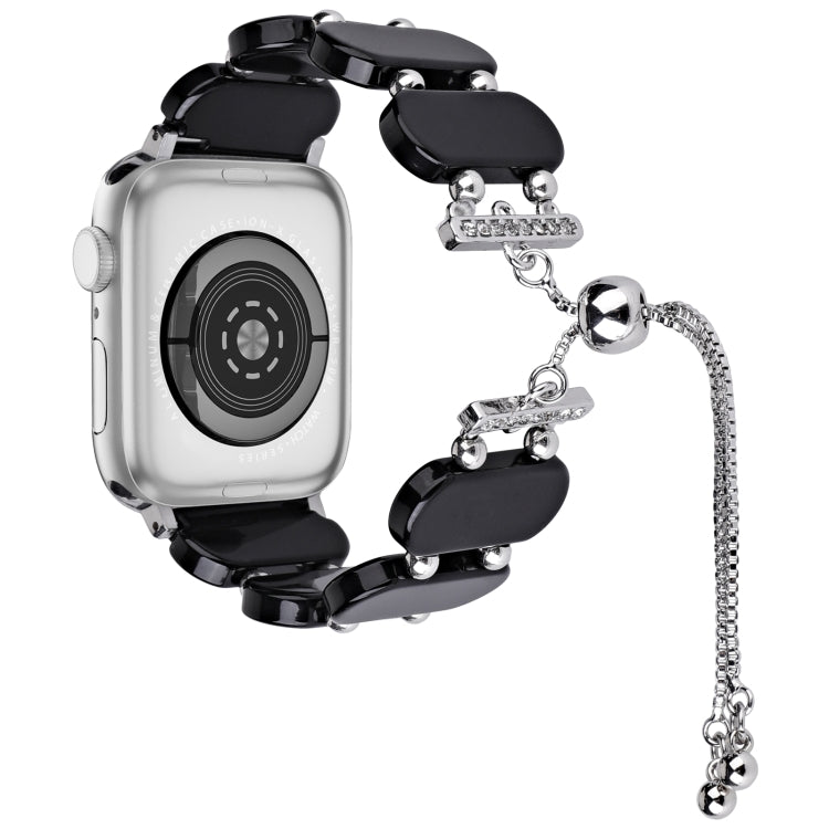 Skorter | For Apple Watch SE 2023 40mm Resin Expandable Chain Watchband (Black)
