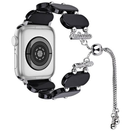 Skorter | For Apple Watch SE 2023 40mm Resin Expandable Chain Watchband (Black)