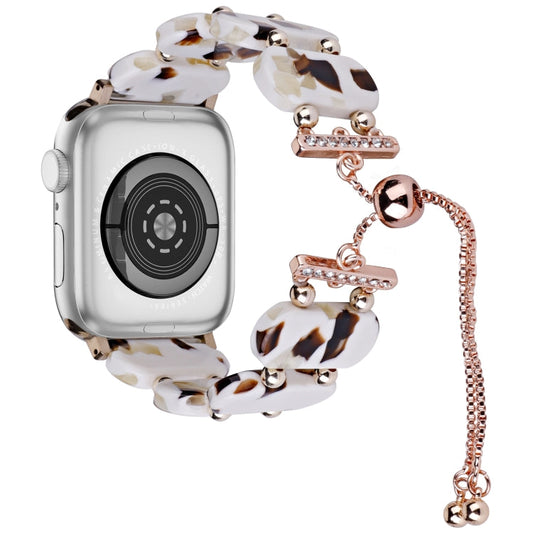 Skorter | For Apple Watch SE 2023 40mm Resin expandable chain watch band (Nougat)