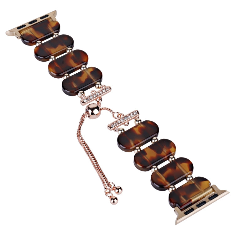 Skorter | For Apple Watch SE 2023 40mm Resin Telescopic Chain Bracelet (Tortoiseshell)
