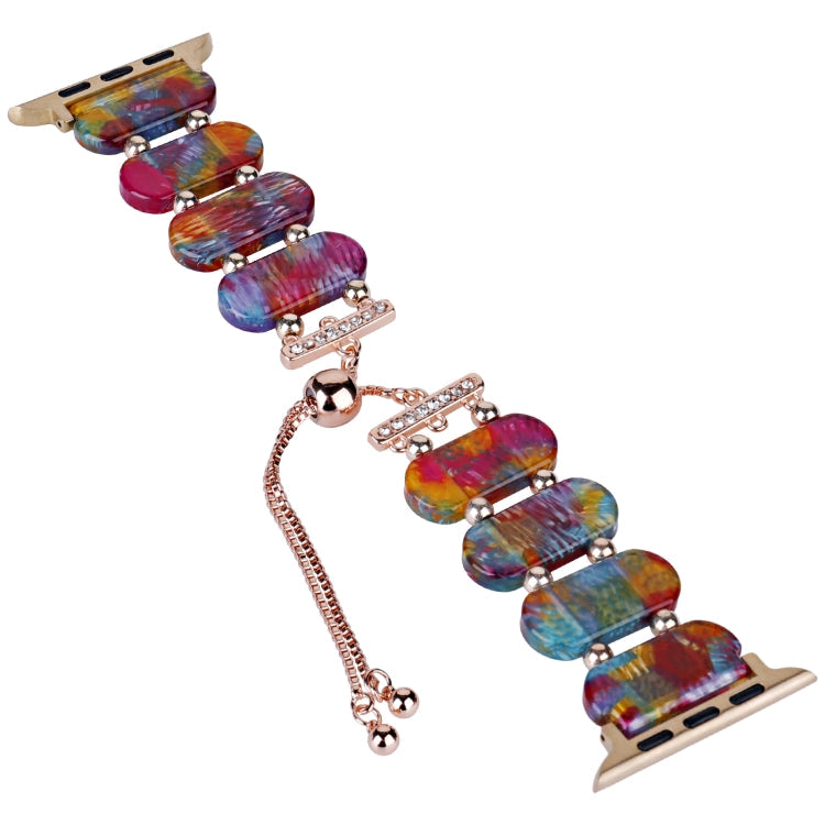 Skorter | For Apple Watch SE 2023 40mm Resin Expandable Chain Watch Band (Pearl Rainbow)