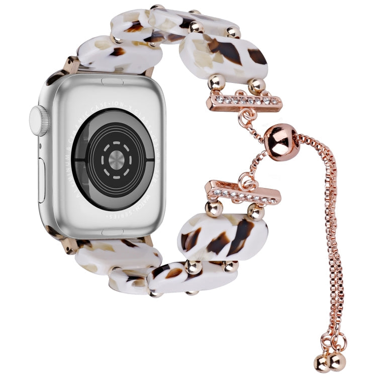 Skorter | For Apple Watch 42mm Resin Retractable Chain Watch Strap (Nougat)