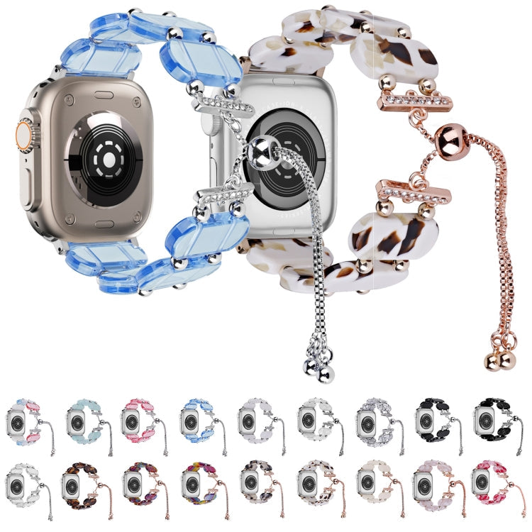 Skorter | For Apple Watch SE 2023 44 mm Resin Telescope Chain Bracelet (Transparent)