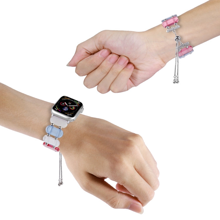 Skorter | For Apple Watch SE 2023 44 mm Resin Telescope Chain Bracelet (Transparent)