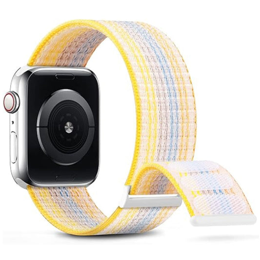 Skorter | For Apple Watch SE 2023 44mm Dual Hook and Loop Nylon Watch Band (Colorful Star Light)