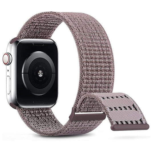 Skorter | For Apple Watch SE 2023 44mm Dual Hook and Loop Nylon Watch Band (Raucht Purple)