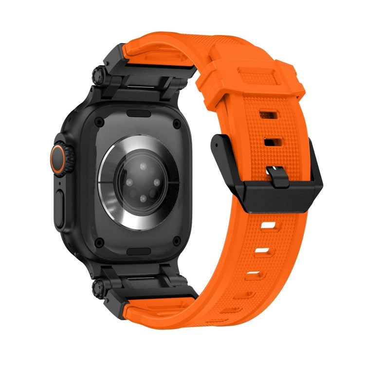 Skorter | For Apple Watch SE 2023 44mm Explorer TPU Watch Strap (Black Orange)