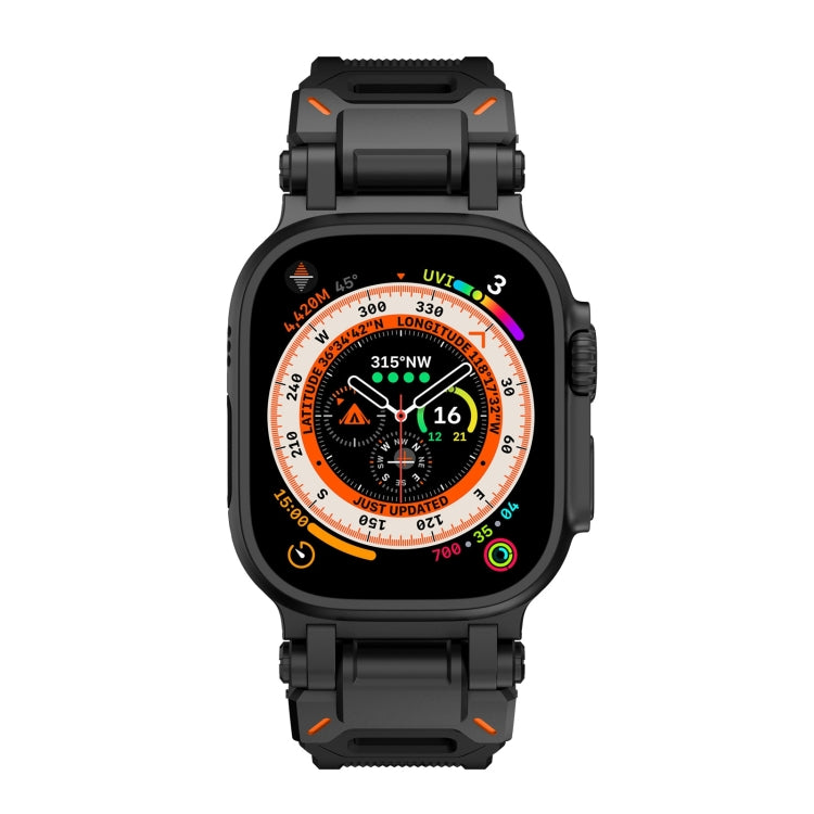 Skorter | For Apple Watch SE 2023 44mm Explorer TPU Watch Strap (Black Black)