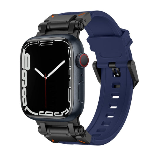 Skorter | For Apple Watch SE 2023 44mm Explorer TPU Watch Band (Black Blue)