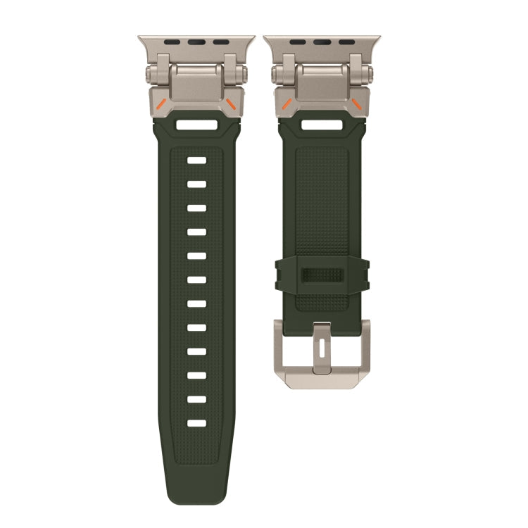 Skorter | For Apple Watch SE 2023 44mm Explorer TPU Watch Band (Titanium Green)