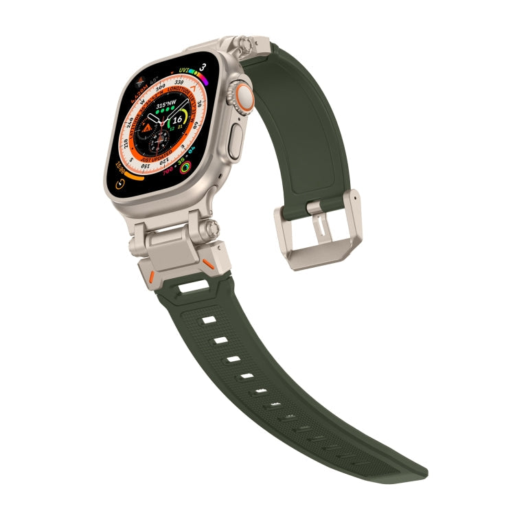 Skorter | For Apple Watch SE 2023 44mm Explorer TPU Watch Band (Titanium Green)