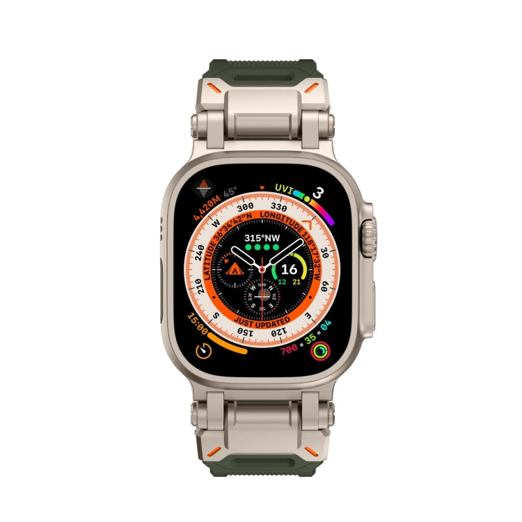 Skorter | For Apple Watch SE 2023 44mm Explorer TPU Watch Band (Titanium Green)
