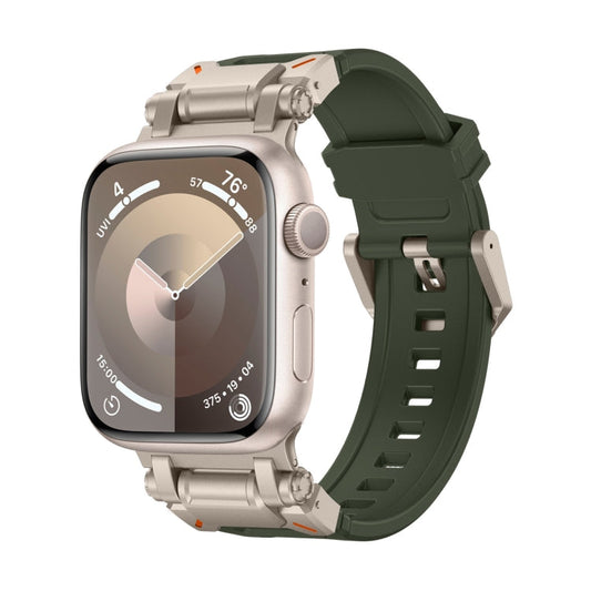 Skorter | For Apple Watch SE 2023 44mm Explorer TPU Watch Band (Titanium Green)