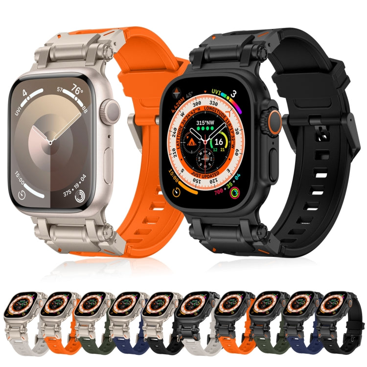 Skorter | For Apple Watch SE 2023 44mm Explorer TPU Watch Strap (Black Black)
