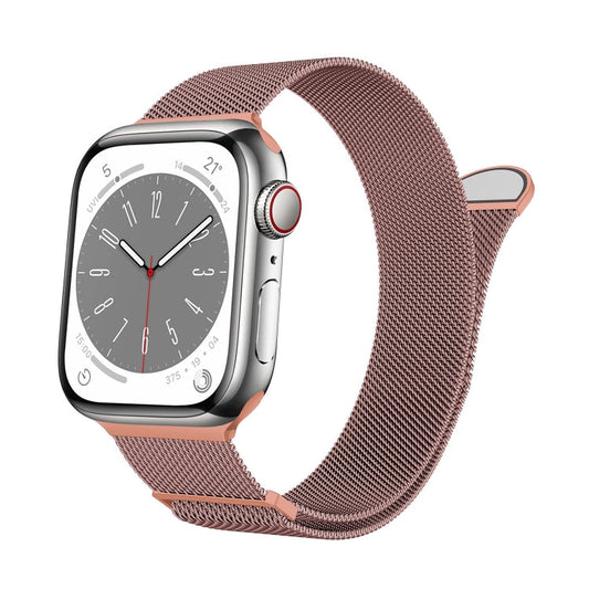 Skorter | For Apple Watch SE 2023 40mm Two Colors Milanese Loop Magnetic Watch Band (Pink Orange)