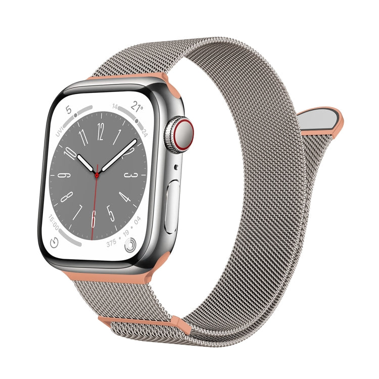 Skorter | For Apple Watch SE 2023 40mm Two Colored Milanese Loop Magnetic Watch Band (Starlight Orange)