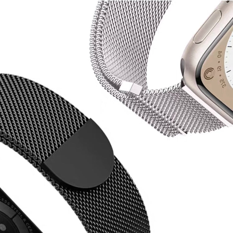 Skorter | For Apple Watch SE 2023 40mm Two Colored Milanese Loop Magnetic Watch Band (Starlight Orange)