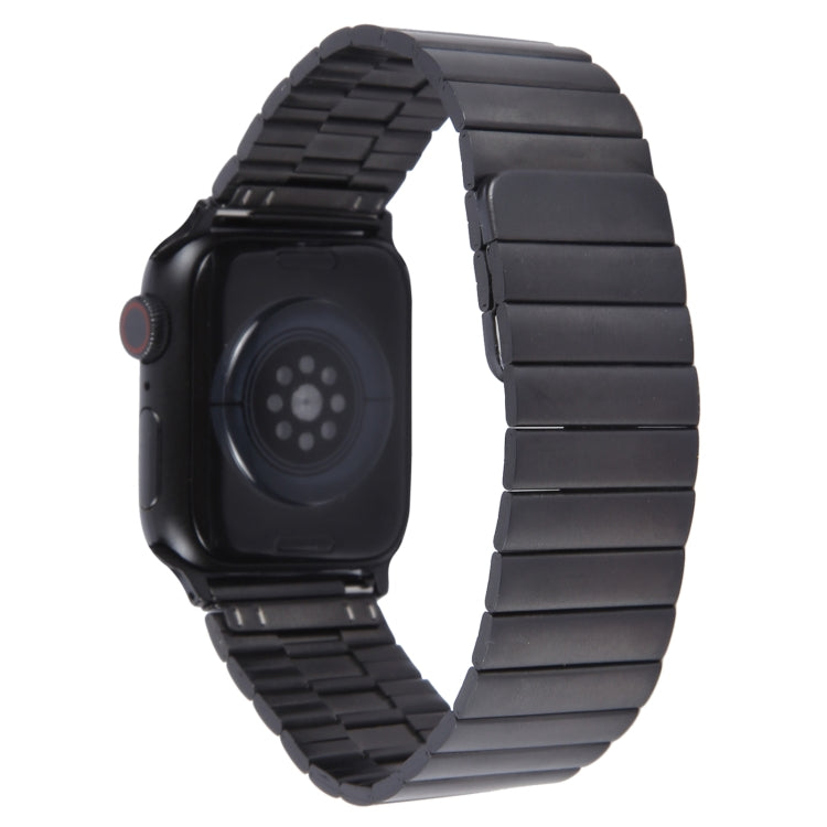 Skorter | For Apple Watch SE 2023 44mm Bamboo Stainless Steel Magnetic Watch Band (Black)