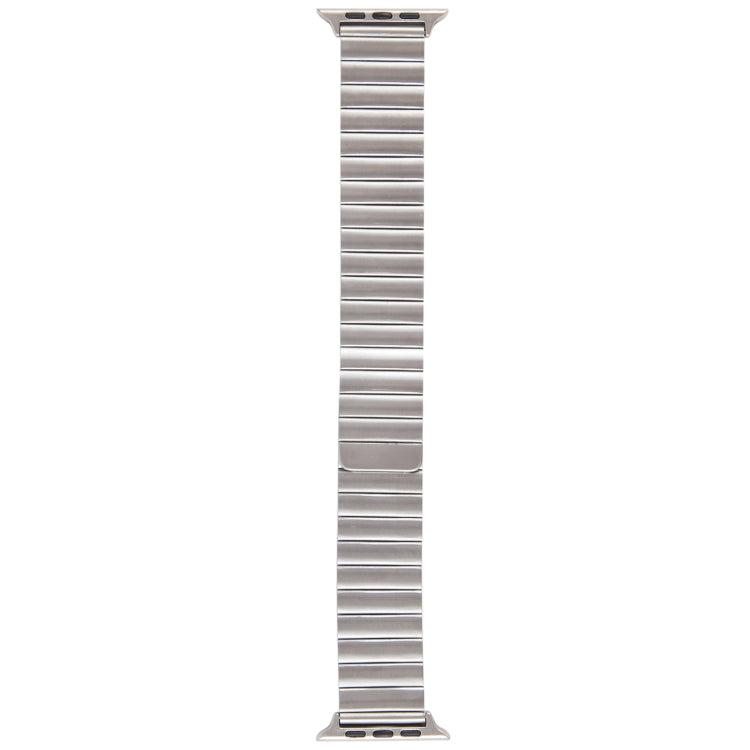 Skorter | For Apple Watch SE 2023 44mm Bamboo Stainless Steel Magnetic Watch Band (Silver)