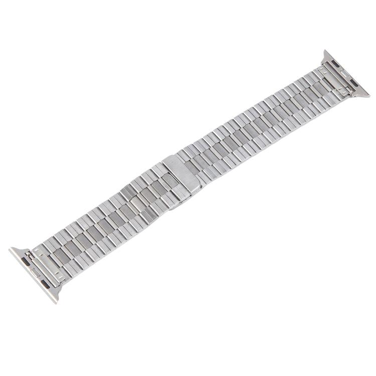 Skorter | For Apple Watch SE 2023 44mm Bamboo Stainless Steel Magnetic Watch Band (Silver)