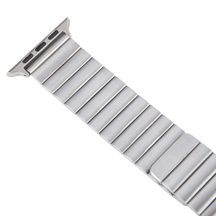 Skorter | For Apple Watch SE 2023 44mm Bamboo Stainless Steel Magnetic Watch Band (Silver)