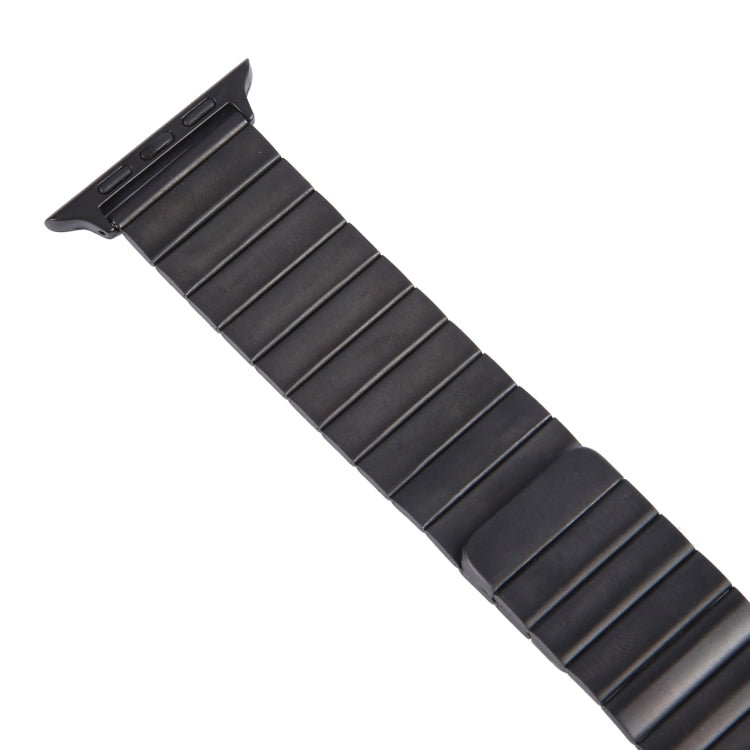 Skorter | For Apple Watch SE 2022 44mm Bamboo Stainless Steel Magnetic Watch Band (Black)