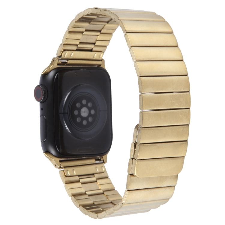 Skorter | For Apple Watch SE 2022 44mm Bamboo Stainless Steel Magnetic Bracelet (Gold)