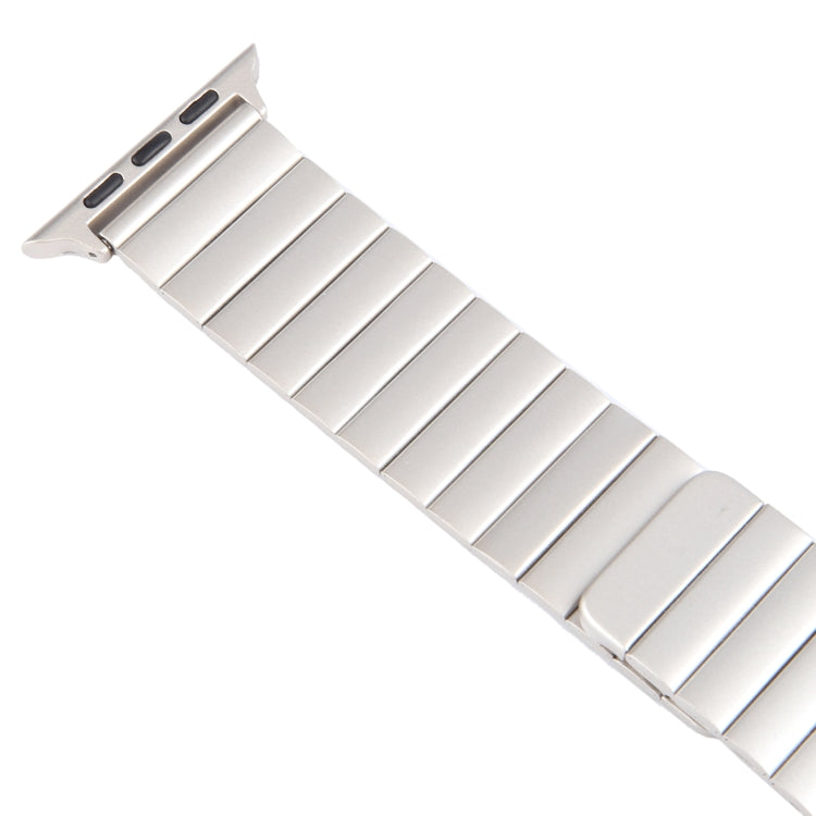 Skorter | For Apple Watch SE 2022 44mm Bamboo Stainless Steel Magnetic Watch Band (Starlight)