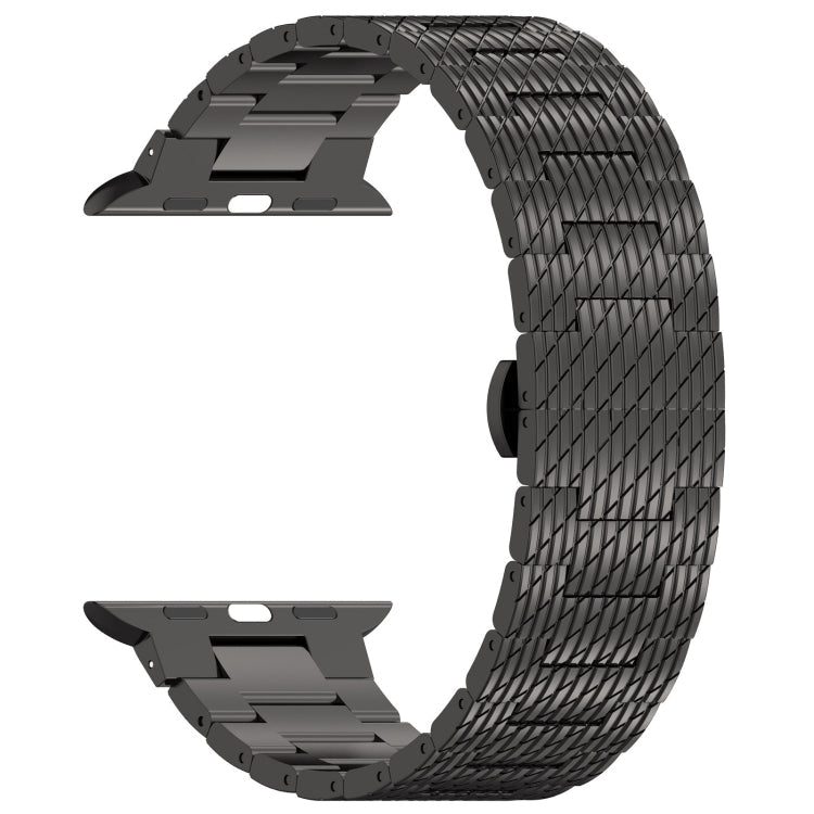 Skorter | For Apple Watch SE 2023 40mm Twill Stainless Steel Band (Black)